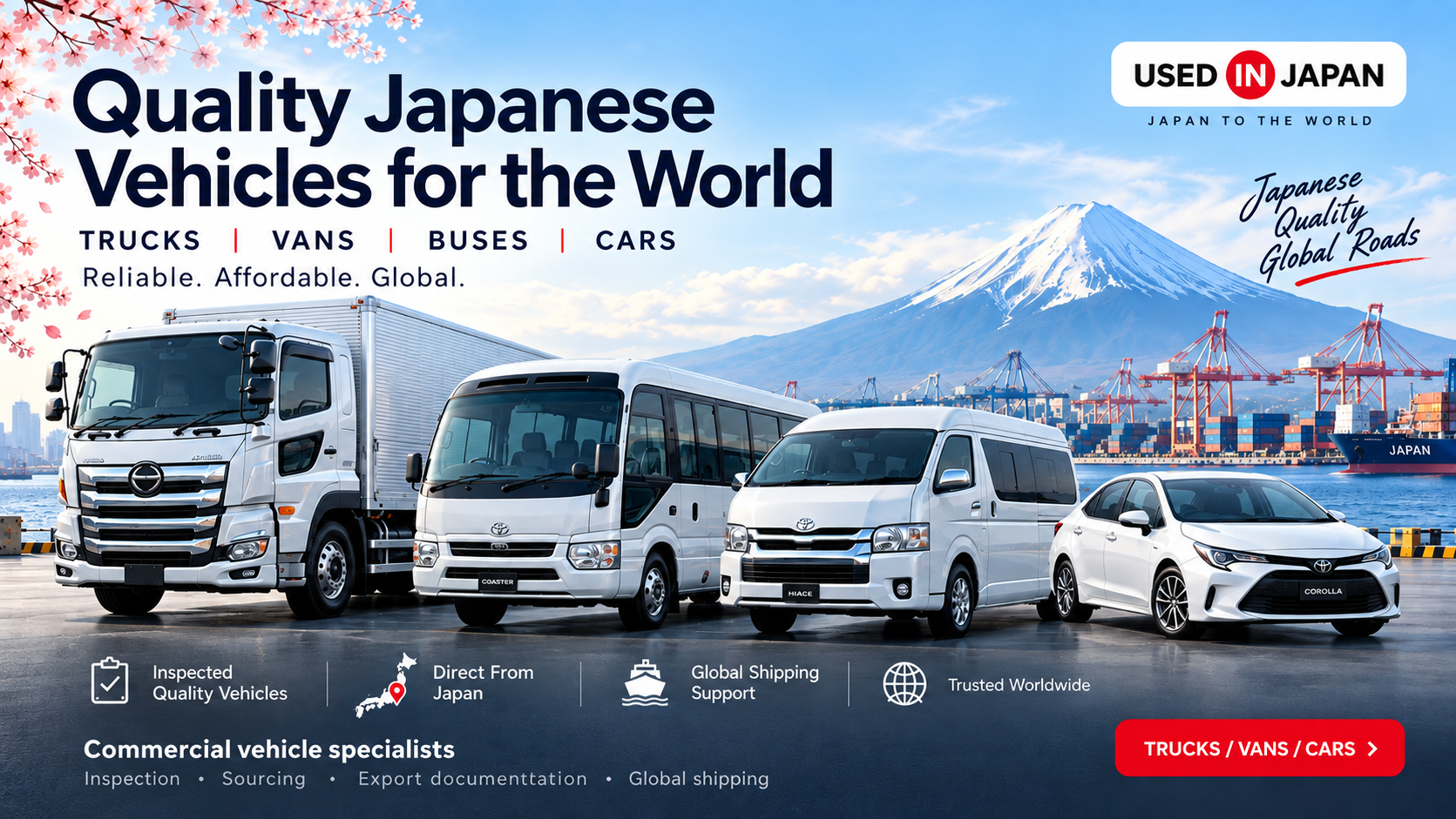 USED IN JAPAN — Quality Japanese Vehicles for the World